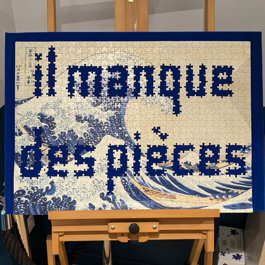 PUZZLE TIROIR AVEC MESSAGE - LA GRANDE VAGUE DE KANAGAWA