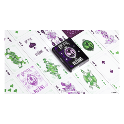 CARTES BICYCLE - DISNEY VILLAINS VERT & VIOLET