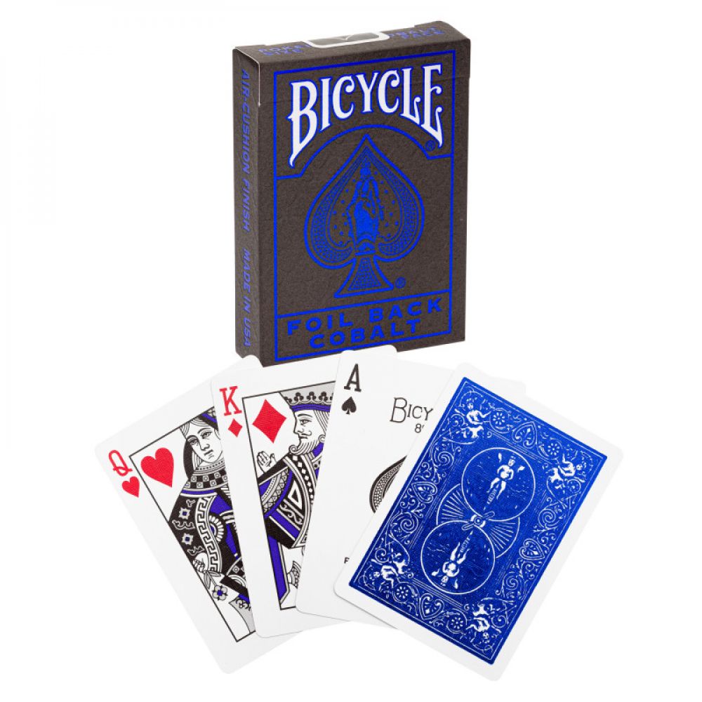 CARTES BICYCLE - BLUE FOIL BACK COBALT