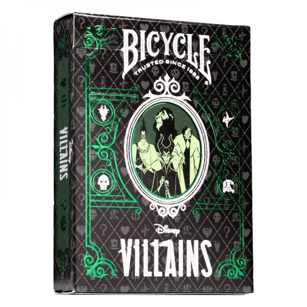 CARTES BICYCLE - DISNEY VILLAINS VERT & VIOLET