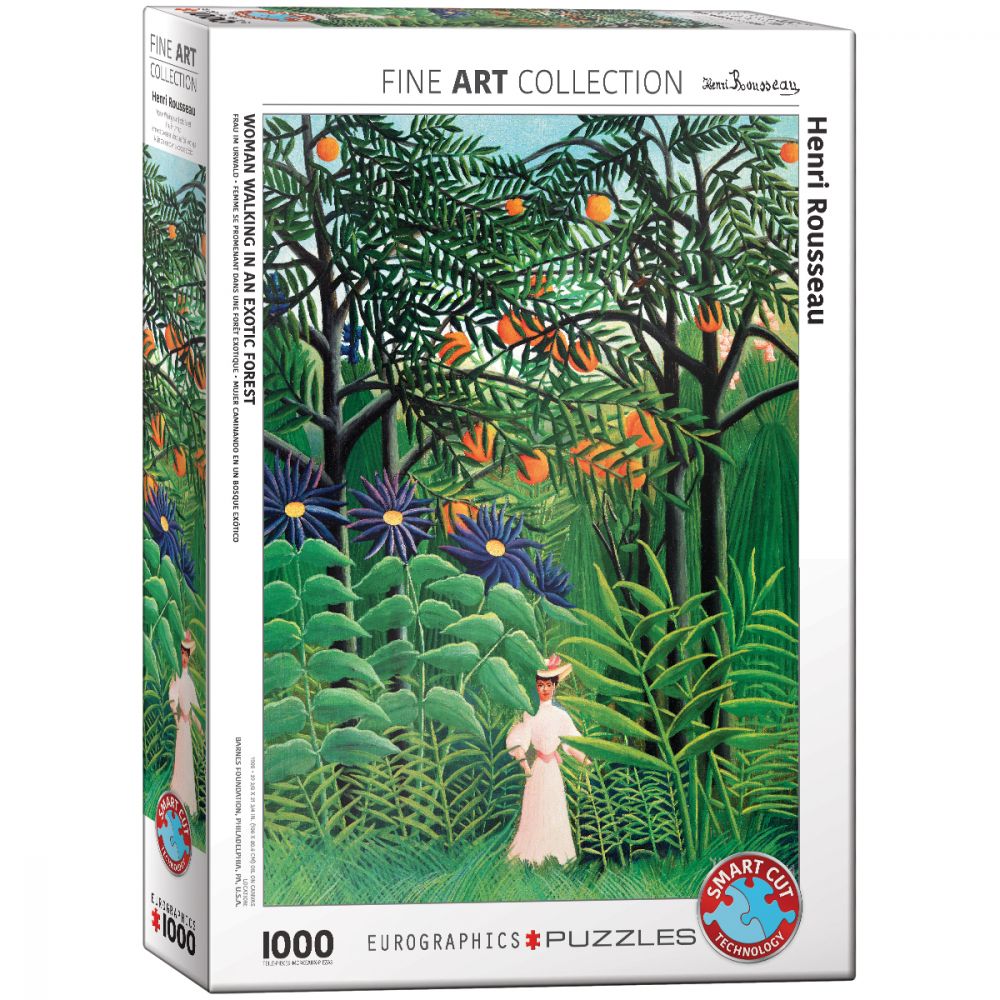 DOUANIER ROUSSEAU - FEMME DANS FORET EXOTIQUE