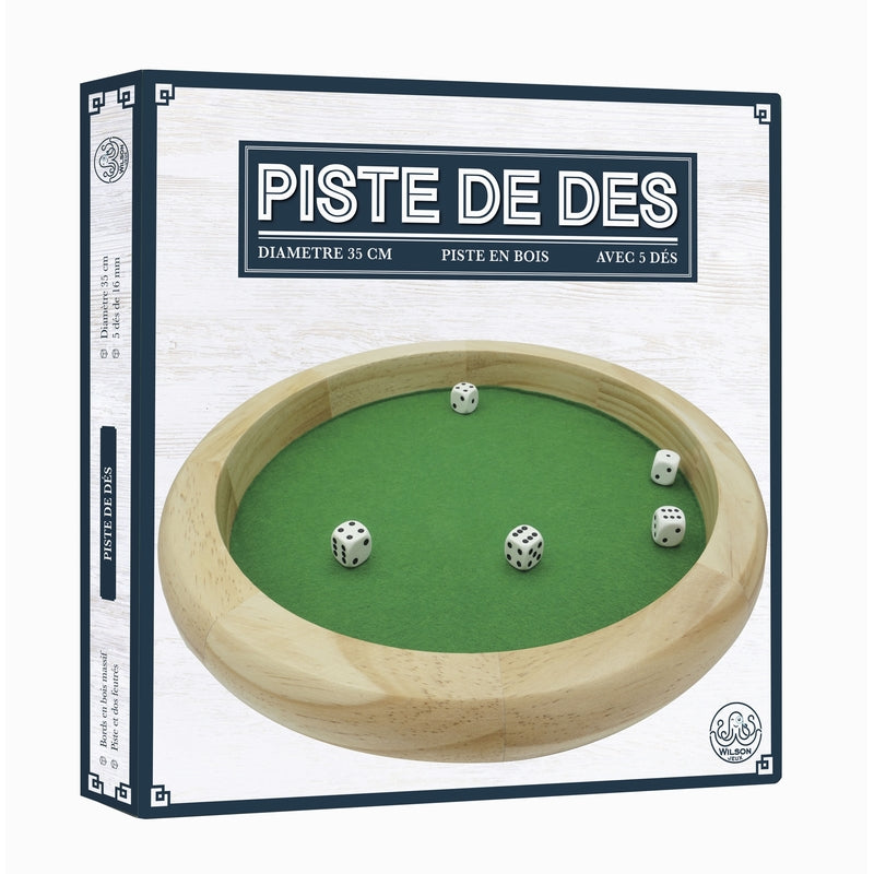 PISTE DE DES 35CM AVEC 5 DES